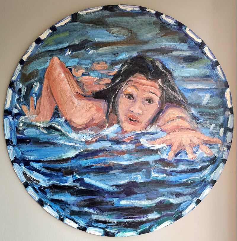 Porthole, an oil painting by Christine Kuhr